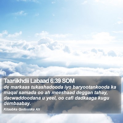 Taariikhdii Labaad 6:39 SOM Bible Verse Image