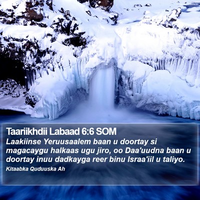 Taariikhdii Labaad 6:6 SOM Bible Verse Image