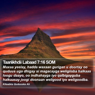 Taariikhdii Labaad 7:16 SOM Bible Verse Image