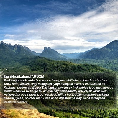 Taariikhdii Labaad 7:6 SOM Bible Verse Image
