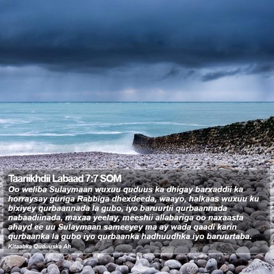 Taariikhdii Labaad 7:7 SOM Bible Verse Image