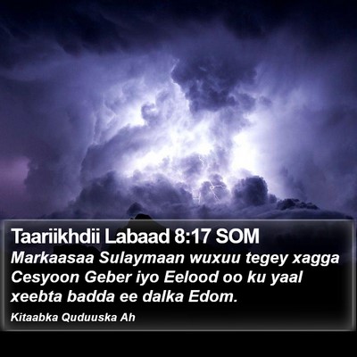 Taariikhdii Labaad 8:17 SOM Bible Verse Image