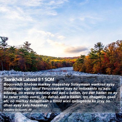 Taariikhdii Labaad 9:1 SOM Bible Verse Image