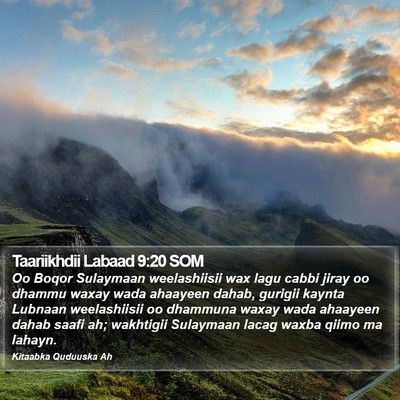 Taariikhdii Labaad 9:20 SOM Bible Verse Image