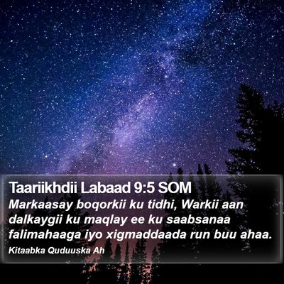 Taariikhdii Labaad 9:5 SOM Bible Verse Image