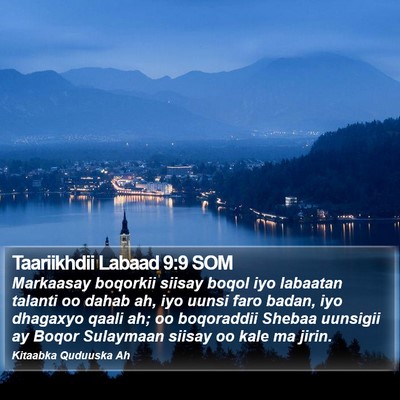 Taariikhdii Labaad 9:9 SOM Bible Verse Image