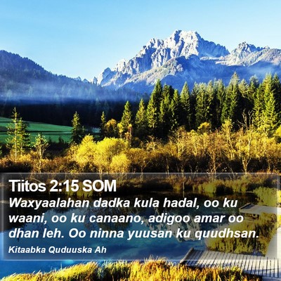 Tiitos 2:15 SOM Bible Verse Image