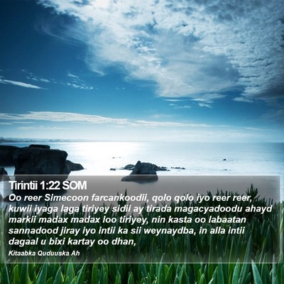 Tirintii 1:22 SOM Bible Verse Image