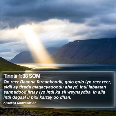 Tirintii 1:38 SOM Bible Verse Image