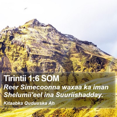 Tirintii 1:6 SOM Bible Verse Image