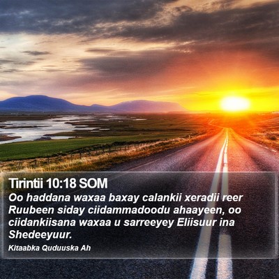 Tirintii 10:18 SOM Bible Verse Image