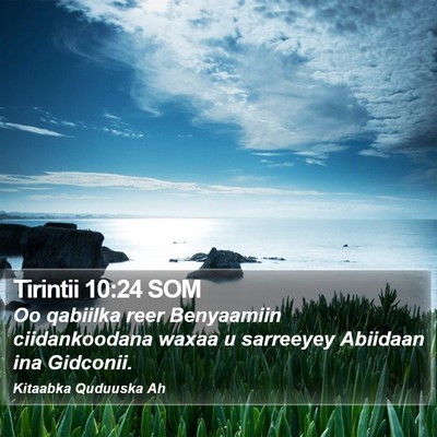 Tirintii 10:24 SOM Bible Verse Image