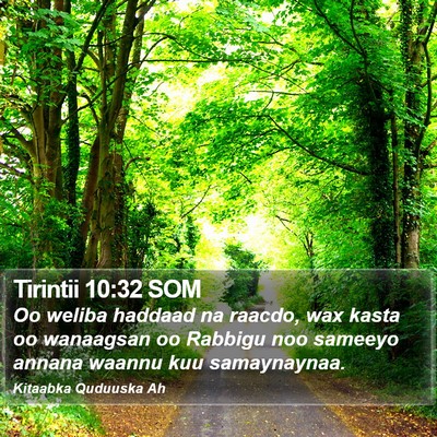 Tirintii 10:32 SOM Bible Verse Image