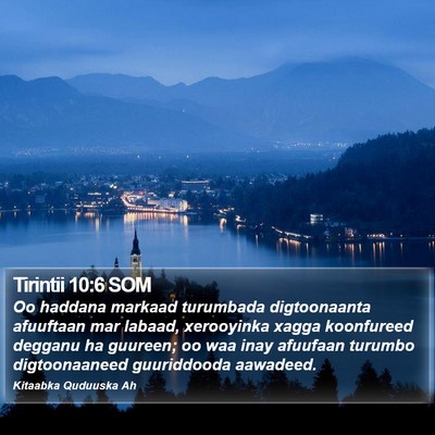 Tirintii 10:6 SOM Bible Verse Image