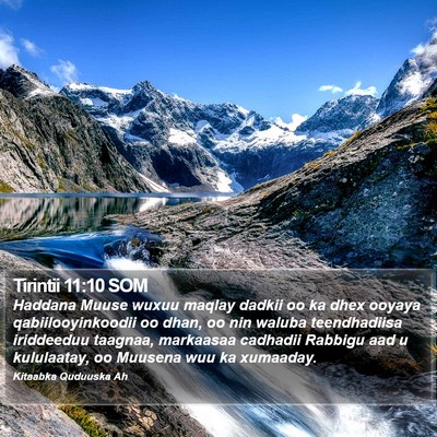 Tirintii 11:10 SOM Bible Verse Image