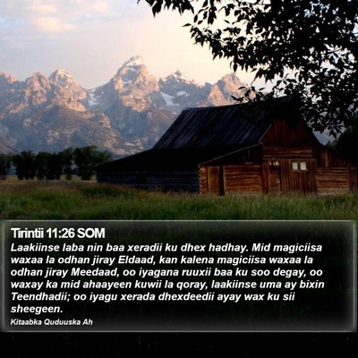 Tirintii 11:26 SOM Bible Verse Image