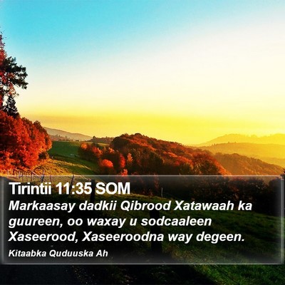 Tirintii 11:35 SOM Bible Verse Image