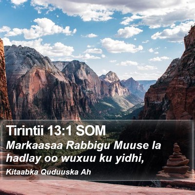 Tirintii 13:1 SOM Bible Verse Image
