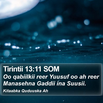Tirintii 13:11 SOM Bible Verse Image