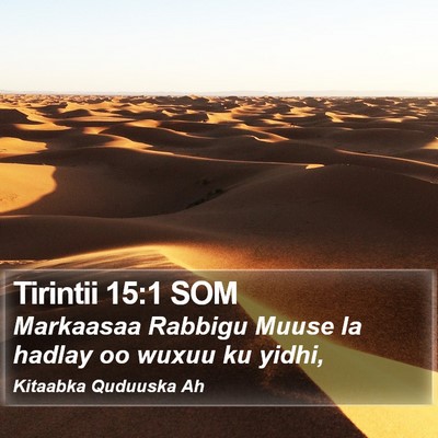 Tirintii 15:1 SOM Bible Verse Image