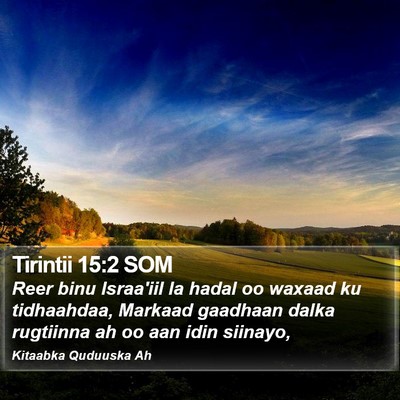 Tirintii 15:2 SOM Bible Verse Image
