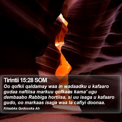 Tirintii 15:28 SOM Bible Verse Image