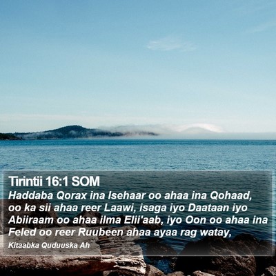 Tirintii 16:1 SOM Bible Verse Image