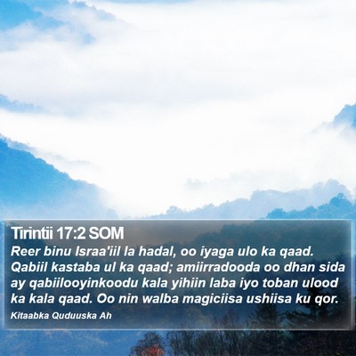 Tirintii 17:2 SOM Bible Verse Image
