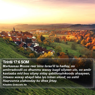 Tirintii 17:6 SOM Bible Verse Image