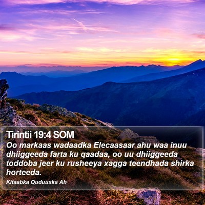 Tirintii 19:4 SOM Bible Verse Image