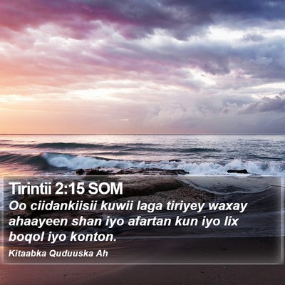 Tirintii 2:15 SOM Bible Verse Image
