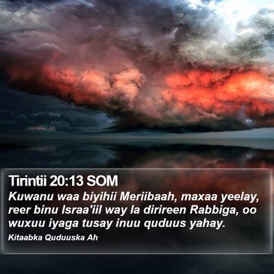 Tirintii 20:13 SOM Bible Verse Image