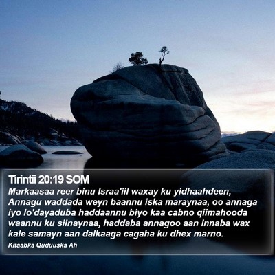Tirintii 20:19 SOM Bible Verse Image