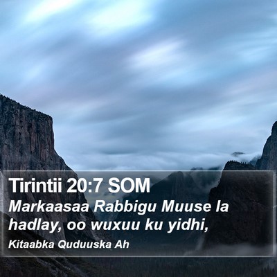 Tirintii 20:7 SOM Bible Verse Image