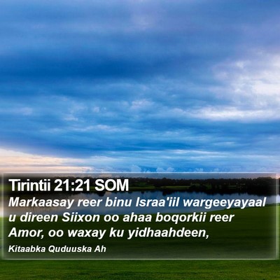 Tirintii 21:21 SOM Bible Verse Image