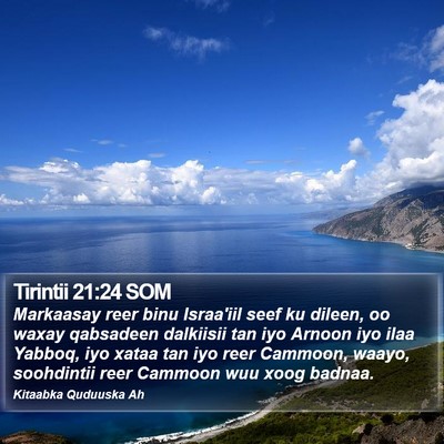 Tirintii 21:24 SOM Bible Verse Image