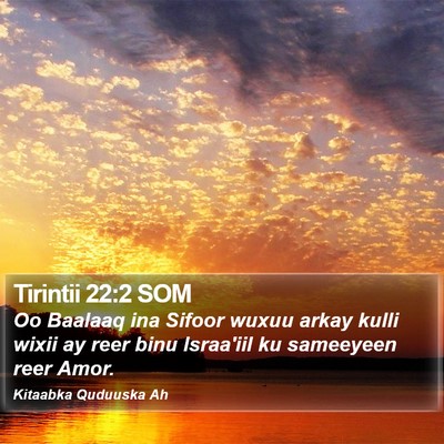 Tirintii 22:2 SOM Bible Verse Image