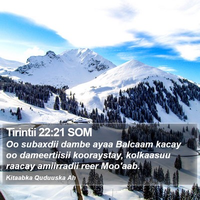 Tirintii 22:21 SOM Bible Verse Image