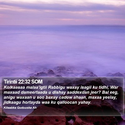 Tirintii 22:32 SOM Bible Verse Image