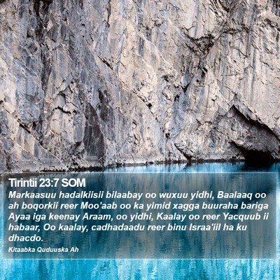 Tirintii 23:7 SOM Bible Verse Image