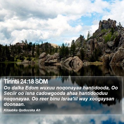 Tirintii 24:18 SOM Bible Verse Image