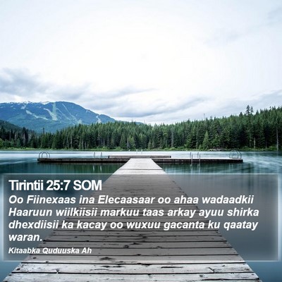 Tirintii 25:7 SOM Bible Verse Image