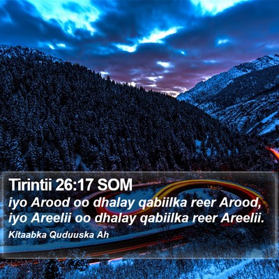 Tirintii 26:17 SOM Bible Verse Image