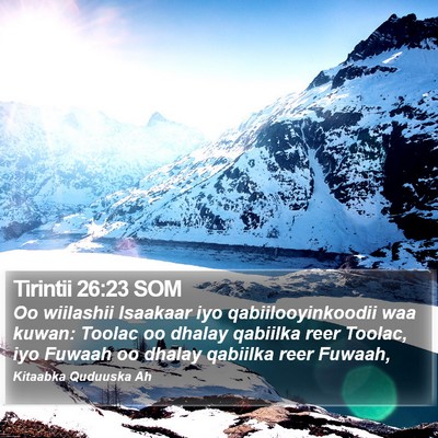 Tirintii 26:23 SOM Bible Verse Image