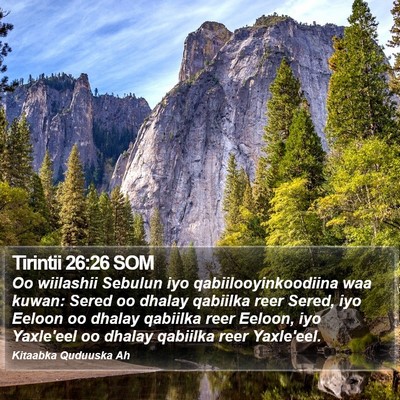 Tirintii 26:26 SOM Bible Verse Image