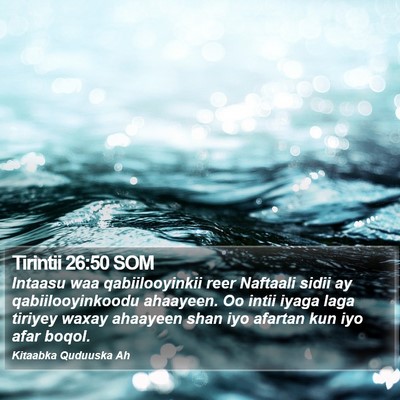 Tirintii 26:50 SOM Bible Verse Image