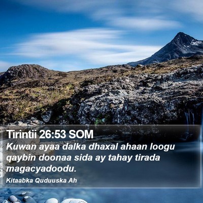 Tirintii 26:53 SOM Bible Verse Image