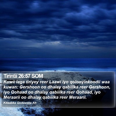 Tirintii 26:57 SOM Bible Verse Image