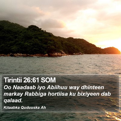 Tirintii 26:61 SOM Bible Verse Image