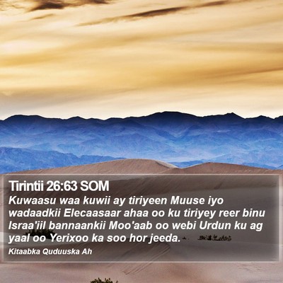 Tirintii 26:63 SOM Bible Verse Image